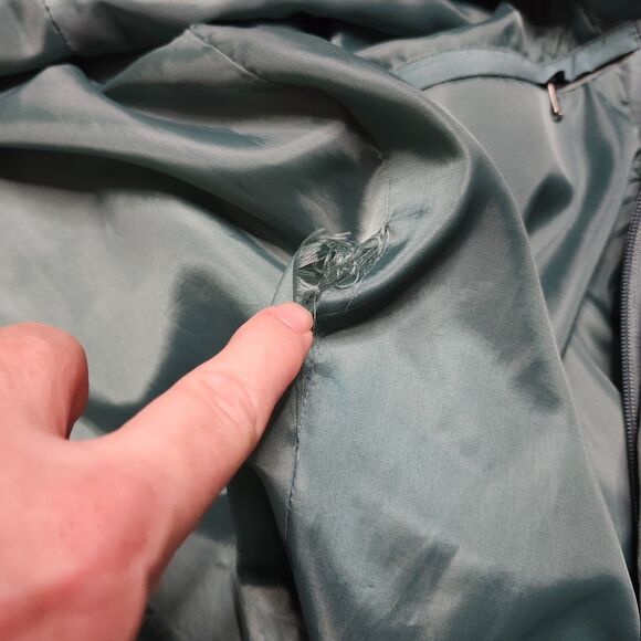 Bobby Chan Green‎ Jacket Mens Size XL 100% Silk Full Zip Pocket Lightweight Coat - Picture 6 of 10